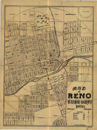 Map of Reno Washoe County Nevada