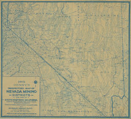 Denny's Prospector's Map of Nevada Mining Districts and part of South-Eastern California