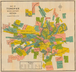 Map of Tonopah Mining District Nevada