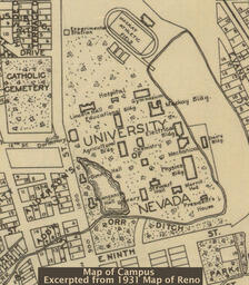 Map of Campus Excerpted from 1931 Map of Reno