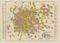 Elmer J. Chute's Map of U.S. Patent and Location Surveys in the Goldfield Mining District Esmeralda and Nye Counties Nevada