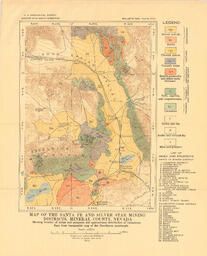 Map of the Santa Fe and Silver Star Mining Districts, Mineral County, Nevada