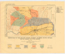 Sketch Map of the Peavine Mining District, Washoe County, Nevada Base from Topographic Map of Reno Quadrangle