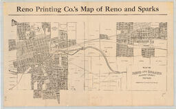 Map of Reno and Sparks Washoe County Nevada
