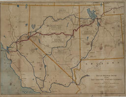 Map of Strategic Routes Between Salt Lake City, Utah and California